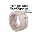 Staples® Lightweight Moving and Storage Packing Tape, 1.88 x 54.6 yds, Clear, 6/Pack (ST-A22-6)