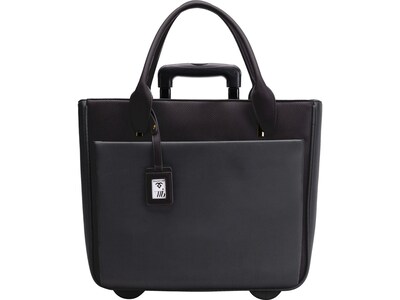 Francine Collection Florence Faux Leather Tote Bag, Black (FLORLRT-01)