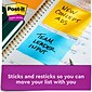 Post-it Full Adhesive Notes, 2" x 2", Energy Boost Collection, 25 Sheet/Pad, 8 Pads/Pack (F220-8SSAU)