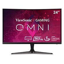 ViewSonic OMNI 24 Curved 165 Hz LED Gaming Monitor, Black (VX2418C)
