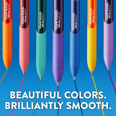 Paper Mate InkJoy Retractable Gel Pen, Fine Point, Assorted Ink, 8/Pack (1968614)