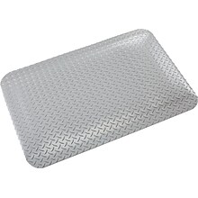 Crown Mats Industrial Deck Plate Anti-Fatigue Mat, 36 x 60, Gray (500NN)