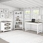 Bush Furniture Key West 48"W Writing Desk, Shiplap Gray/Pure White (KWD148G2W-03)