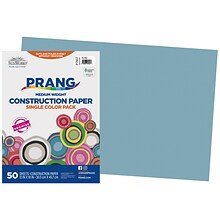 Prang 12 x 18 Construction Paper, Sky Blue, 50 Sheets/Pack (P7607-0001)