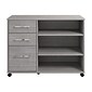 Bush Business Furniture Hustle Office Storage Cabinet with Wheels, Platinum Gray (HUF140PG)