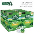 Green Mountain Breakfast Blend Coffee Keurig® K-Cup® Pods, Light Roast, 96/Carton (6520)