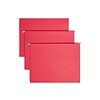Smead Adjustable Tab Recycled Hanging File Folder, 3/4 Expansion, 5-Tab, Letter Size, Red, 25/Box (