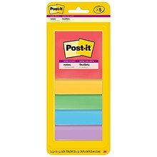 Post-it Super Sticky Notes, 3 x 3, Playful Primaries Collection, 45 Sheet/Pad, 5 Pads/Pack (3321-5