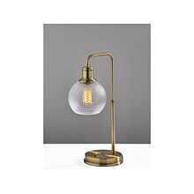 Simplee Adesso Barnett Incandescent/LED Table Lamp, Antique Brass/Clear (SL3711-21)