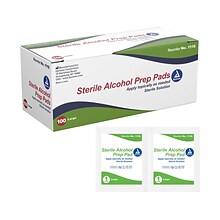 Dynarex Alcohol Pads,  3.54 x 1.18, 100 Pads/Box, 10 Boxes/Pack (1116)