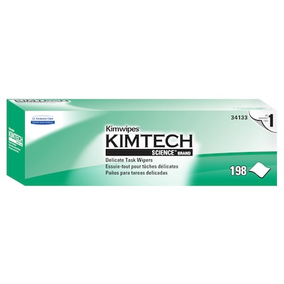 KIMTECH SCIENCE KIMWIPES Delicate Task  Wipers, White, 198 Wipers/Box, 15 Boxes/Carton (34133)