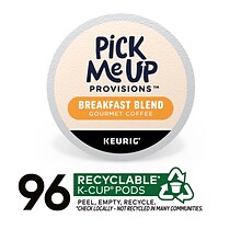 Pick Me Up Provisions™ Breakfast Blend Coffee Keurig® K-Cup® Pods, Light Roast, 96/Carton (52967CT)