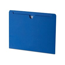 Quill Brand® Reinforced File Jacket, Letter Size, Blue, 100/Box (null)