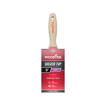 Wooster Brush Silver Tip 3 Polyester Wall/Trim Flat Brush, 6/Box (0052220030)