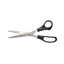 Westcott All Purpose 8 Stainless Steel Standard Scissors, Pointed Tip, Black, 3/Pack (16907)