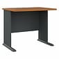 Bush Business Furniture Cubix 36"W Desk, Natural Cherry/Slate (WC57436)