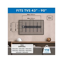 Mount-It! Tilt Wall TV Mount, 110 lbs. Max. (MI-14004)