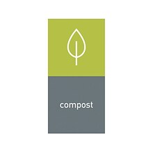 simplehuman Compost Magnetic Sorting Label, 8 x 4, Green/Gray, 2/Pack (KT1176)