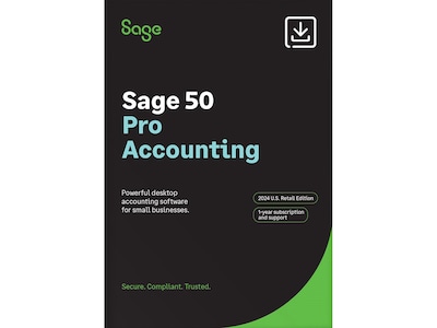 Sage 50 Pro Accounting 2024 for 1 User, Windows, Download (SAG303800V037)