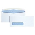 Quality Park Flap-Stik Security Tinted #10 Window Envelope, 4 1/2 x 9 1/2, White, 500/Box (90130)