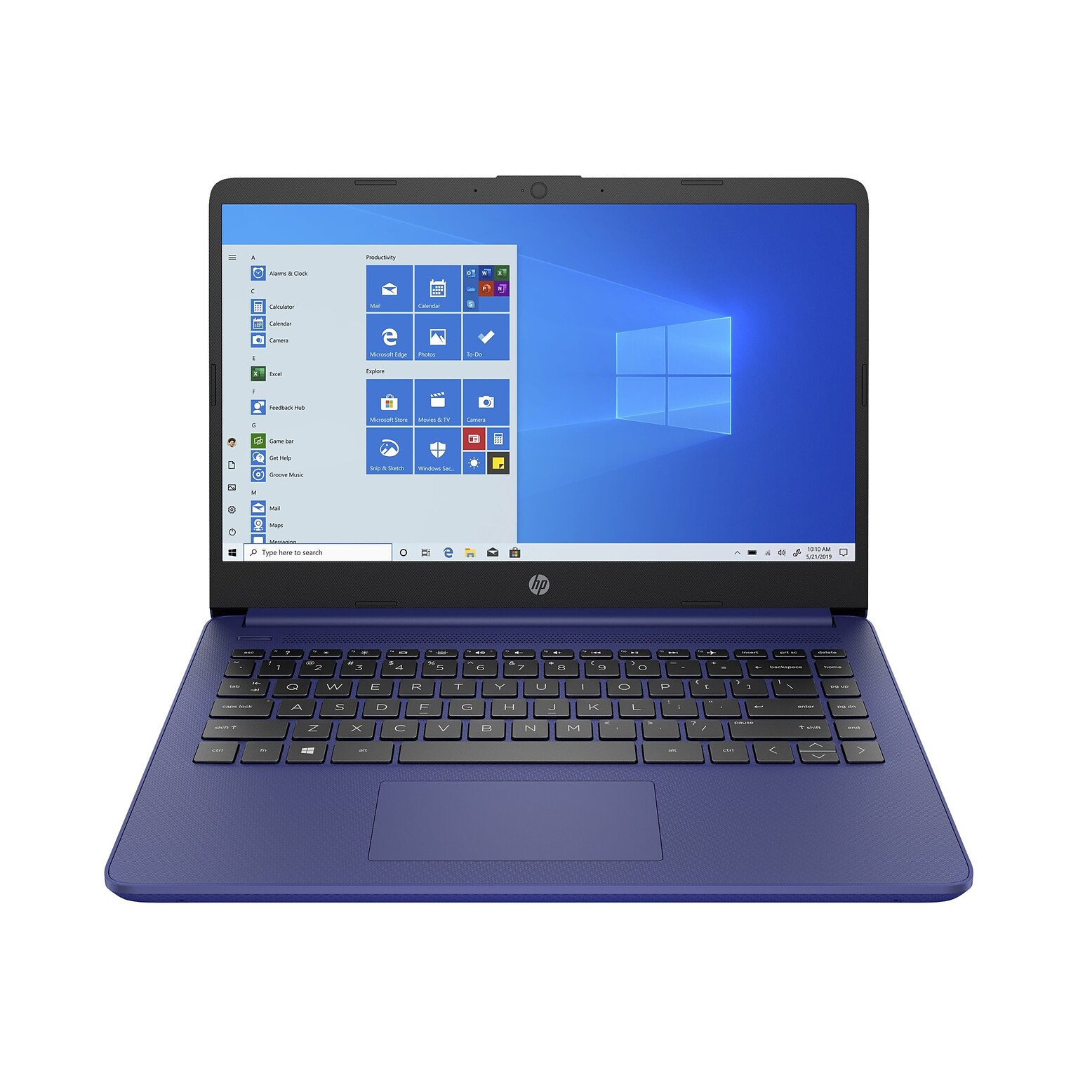 HP 14 Touchscreen Laptop, Intel Celeron, 4GB Memory, 64 GB eMMC, Windows 10, Indigo Blue (47X80UA#ABA)