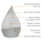Crane Droplet Ultrasonic Cool Mist Tabletop Humidifier, 0.5-Gallon, Slate (EE-5302GR)