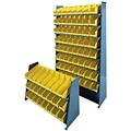 Edsal® Steel Pick Rack with Angled Plastic Parts Bin; 3-Shelves, 24-Bins, 22Hx35Wx12D, Gray/Yellow