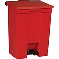 Rubbermaid® Step-on Waste Containers; Red, 18 gallon capacity
