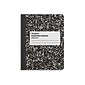 Staples Composition Notebook, 7.5" x 9.75", College Ruled, 100 Sheets, Black/White, 48/Carton (40451CT)