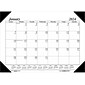 2024 House of Doolittle Economy Compact 18.5" x 13" Monthly Desk Pad Calendar, White/Black (0124-02-24)