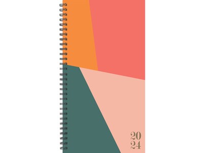2024 Willow Creek Color Block 3.5x 6.5 Weekly & Monthly Planner, Multicolor (39342)