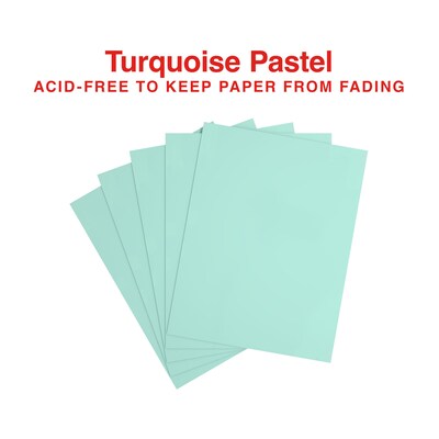 Pastel Colored Copy Paper, 8 1/2" x 11', Turquoise, 500/Ream (14784)