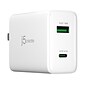 j5create 67W GaN USB-C 2-Port Charger for Laptops, Tablets and Mobile Devices, White (JUP2367)