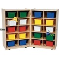 Wood Designs™ 20-Tray Folding Storage Units; With Assorted Trays