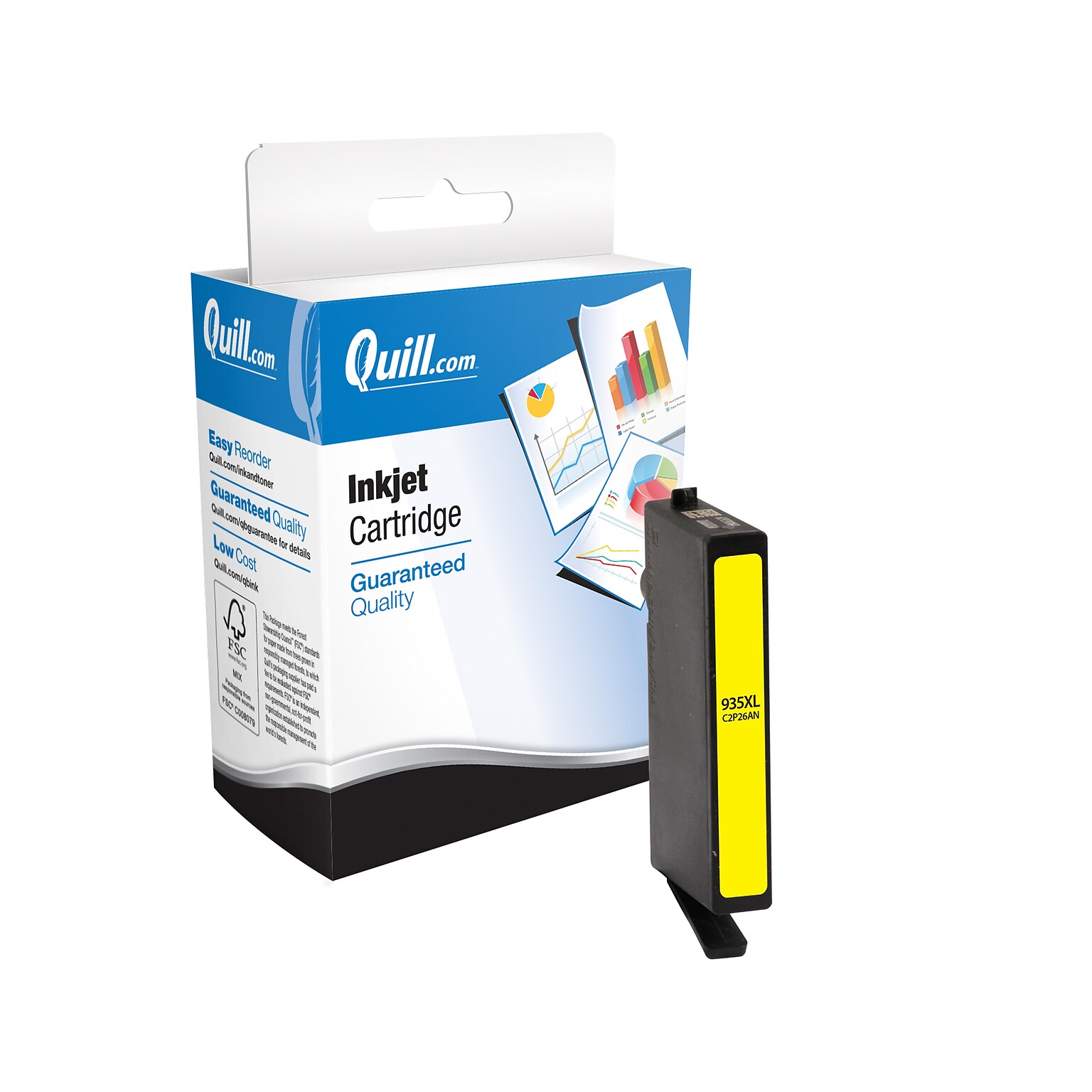 Quill Brand® Remanufactured Yellow High Yield Inkjet Cartridge  Replacement for HP 935XL (C2P26AN) (Lifetime Warranty)