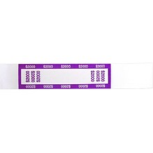 CONTROLTEK $2000 Currency Strap, Violet/White, 1000/Box (560021)