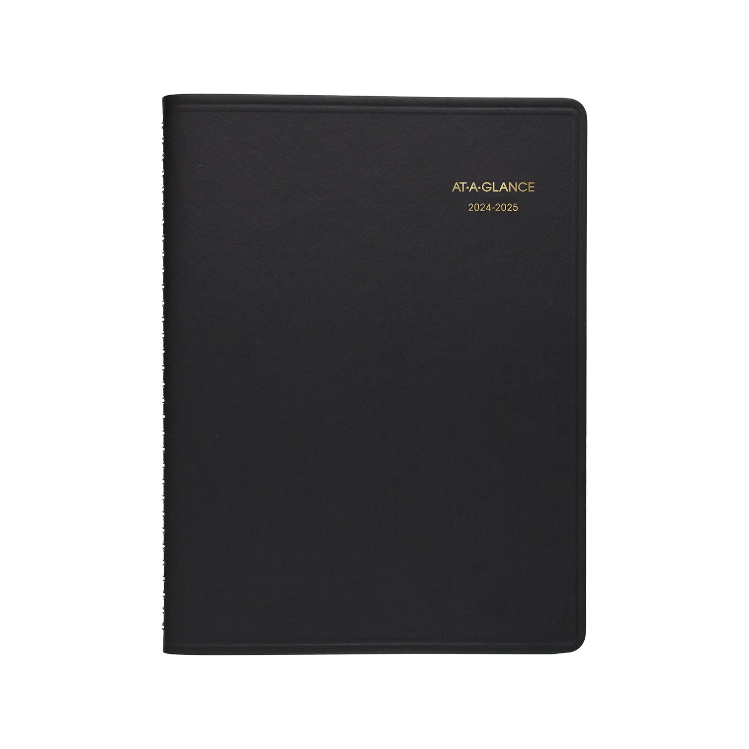 2024-2025 AT-A-GLANCE 8.25 x 11 Academic Weekly Appointment Book, Faux Leather Cover, Black (70-957-05-25)