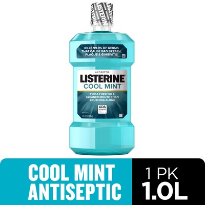 Listerine Cool Mint Antiseptic Mouthwash, 1.0 L (24489093)