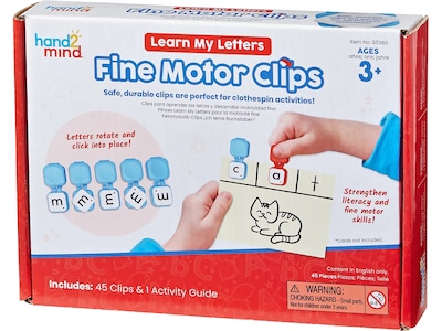 hand2mind Learn My Letters Fine Motor Clips (95380)