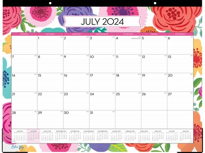2024-2025 Blue Sky Mahalo 22 x 17 Academic Monthly Desk Pad Calendar (100157-A25)