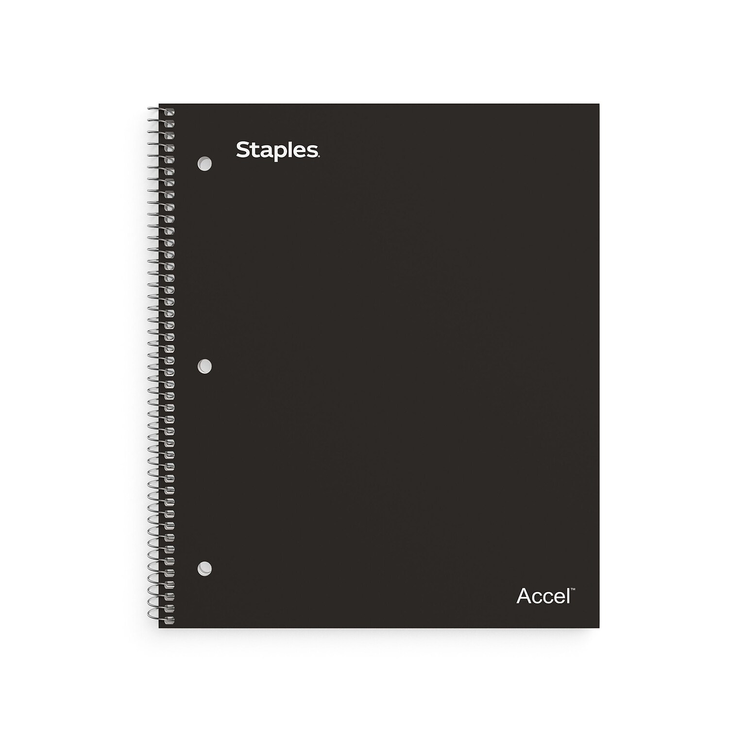Staples Premium 1-Subject Notebook, 8.5 x 11, College Ruled, 100 Sheets, Black (ST20950D)