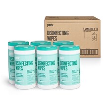 Perk™ Disinfecting Wipes, Fresh, 75 Wipes, 6/Carton (PK56664CT)