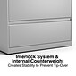 Quill Brand® Commercial 2 File Drawers Lateral File Cabinet, Locking, Gray, Letter/Legal, 36"W (20298D)