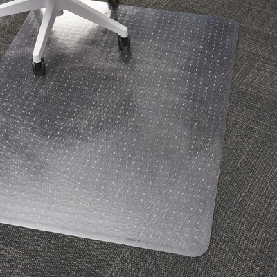 Quill Brand® BerberMat Chairmat, For Low Pile Carpets, Standard Lip, 36 x 48