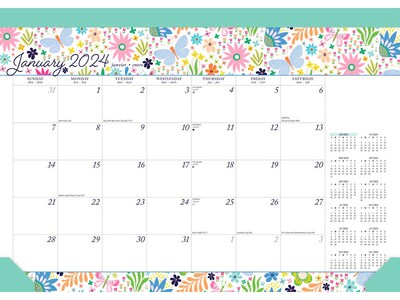 2023-2024 Plato Spring Awakening 15.5 x 11 Monthly Desk Pad Calendar (9781975457365)