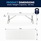 Flash Furniture Kathryn Folding Table, 96" x 30", Granite White (RB3096FH)