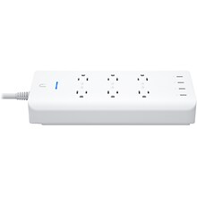 Ubiquiti SmartPower 6-Outlet 4-USB Port Power Strip, White (USP-STRIP-US)