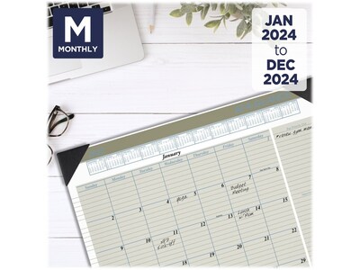 2024 AT-A-GLANCE Executive 21.75 x 17 Monthly Desk Pad Calendar (HT1500-24)