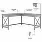 Bush Furniture Key West 60"W L Shaped Desk, Cape Cod Gray (KWD160CG-03)
