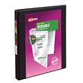 Avery Durable 1/2 3-Ring View Binders, Slant Ring, Black (17001)